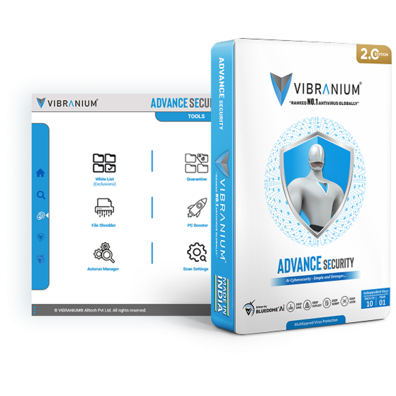 Vibranium Advance Security Antivirus 1 User 3 Years