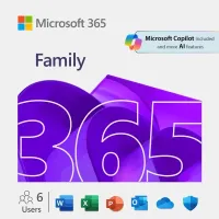 Microsoft 365 Family – 6 Users – up to 6 TB of cloud storage (1 TB per person)- 12-Month Subscription (Email delivery in 2 hours)